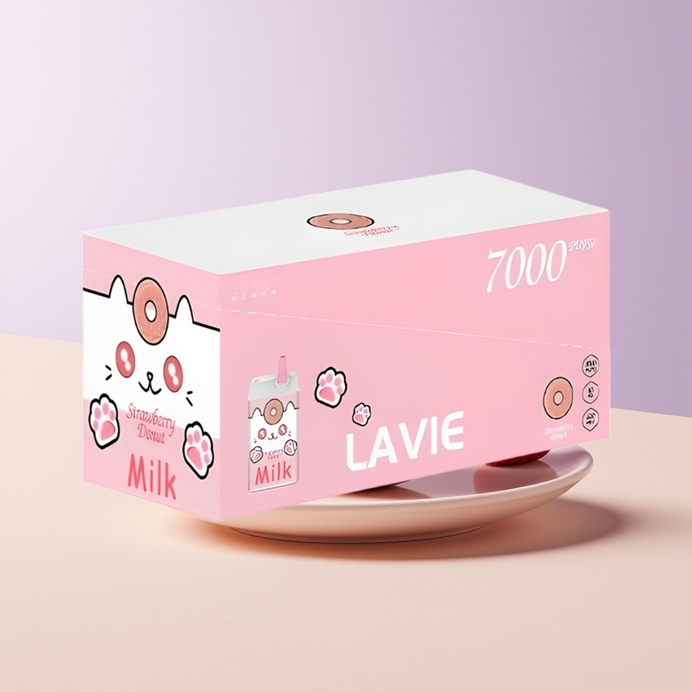 LAVIE Milk 7000 Puffs Fresa Donut Recargable Chile Por Mayor