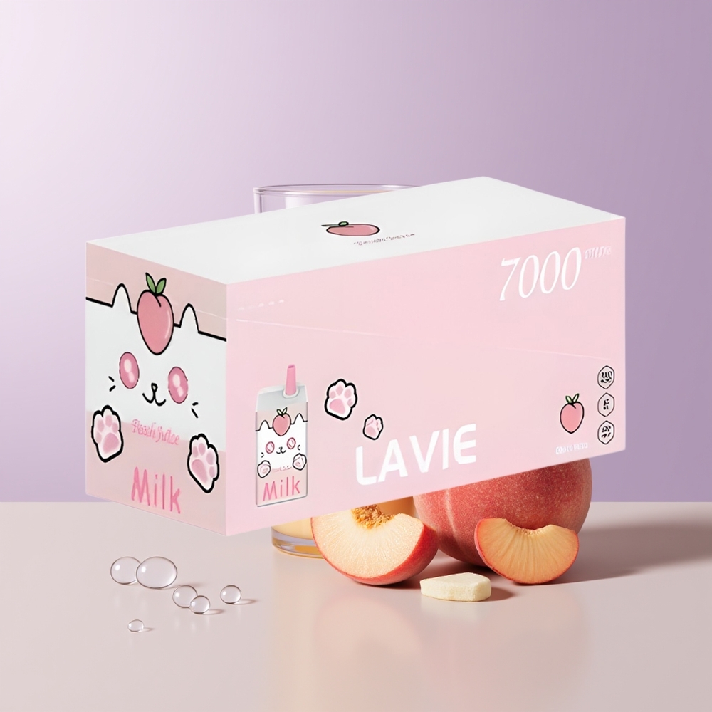 LAVIE Milk 7000 Puffs Jugo de Durazno 16ML Chile Por Mayor
