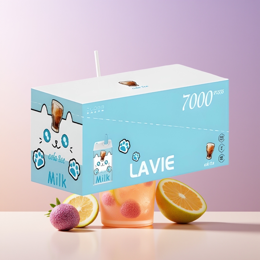 LAVIE Milk 7000 Puffs Vape Cola Helada Recargable Chile Por Mayor
