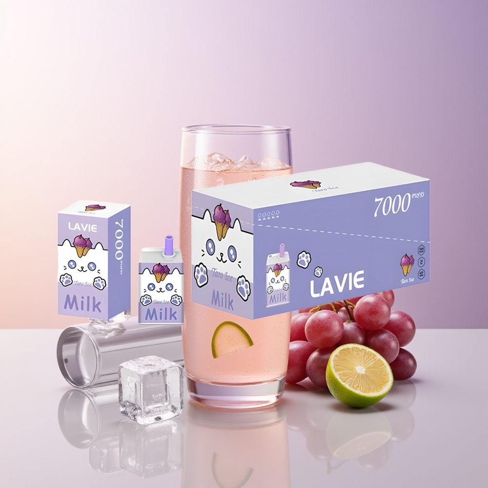 LAVIE Milk 7000 Puffs Vape Helado de Uva Recargable Tipo C Chile Por Mayor