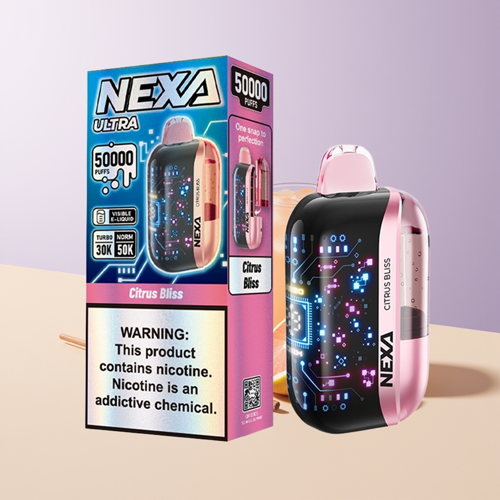 NEXA Ultra 50000 Puffs Cítrico Felicidad 5% Nicotina Chile Por Mayor