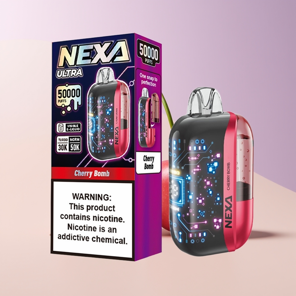 NEXA Ultra 50000 Puffs Cereza Bomp Pantalla Curva 3D Chile Por Mayor