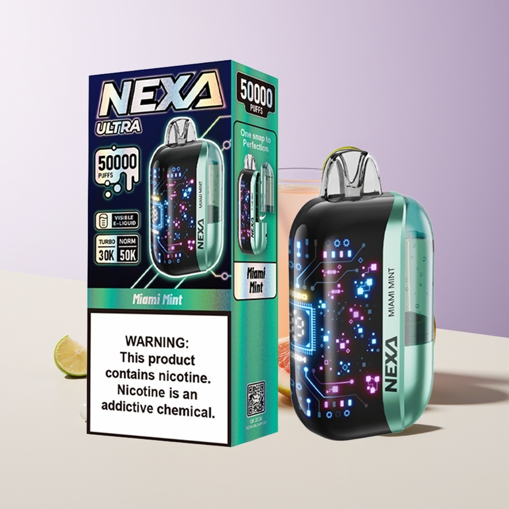 NEXA Ultra 50000 Puffs Menta de Miami Tipo-C Carga Chile Por Mayor