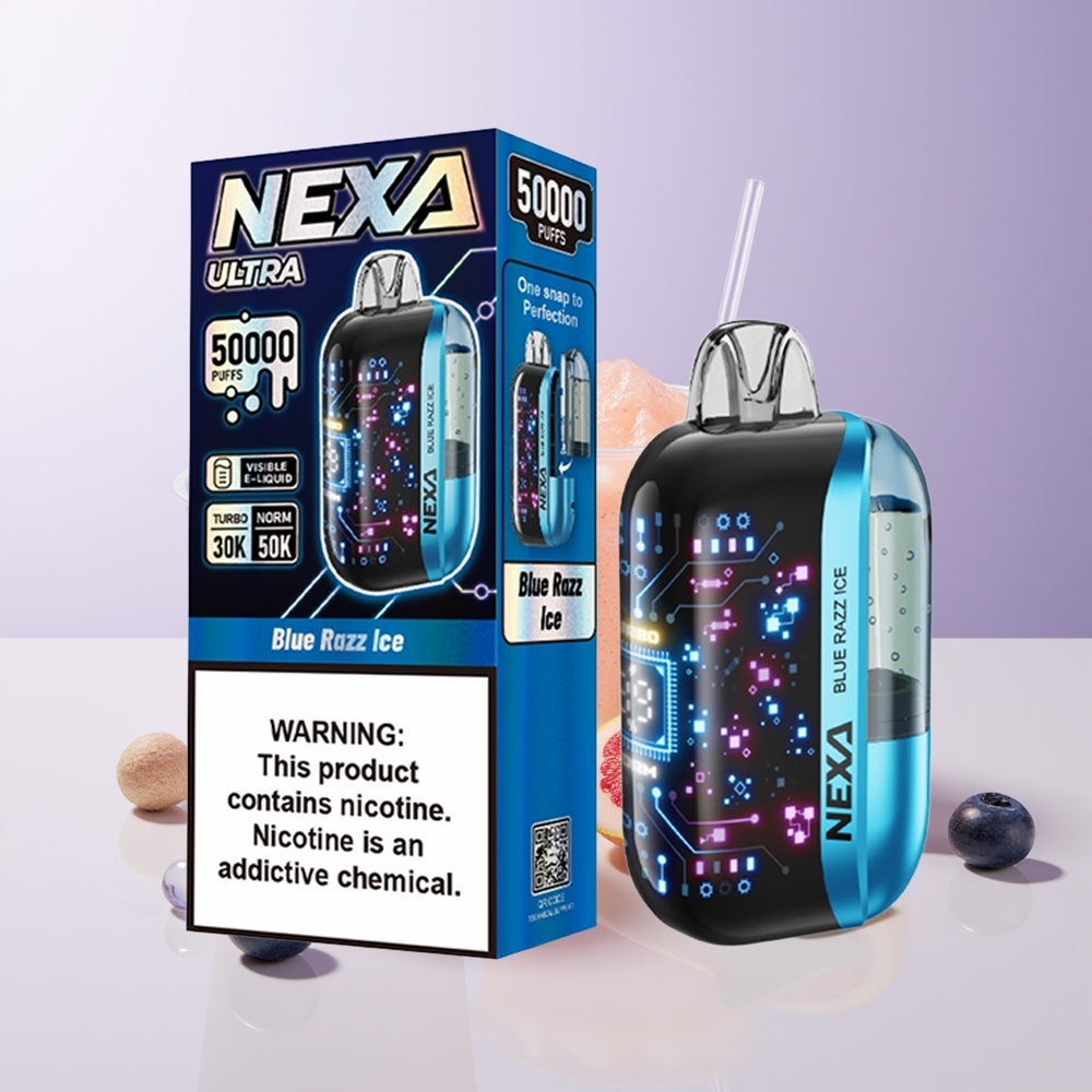 NEXA Ultra 50000 Puffs Vape Desechable Blue Razz Ice 20ml Chile Por Mayor