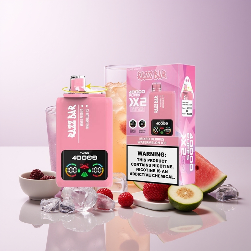 Razz Bar 40000 Puffs Vape Desechable Frutas Mixtas - Sandía Helada Tipo-C Puerto Por Mayor Chile