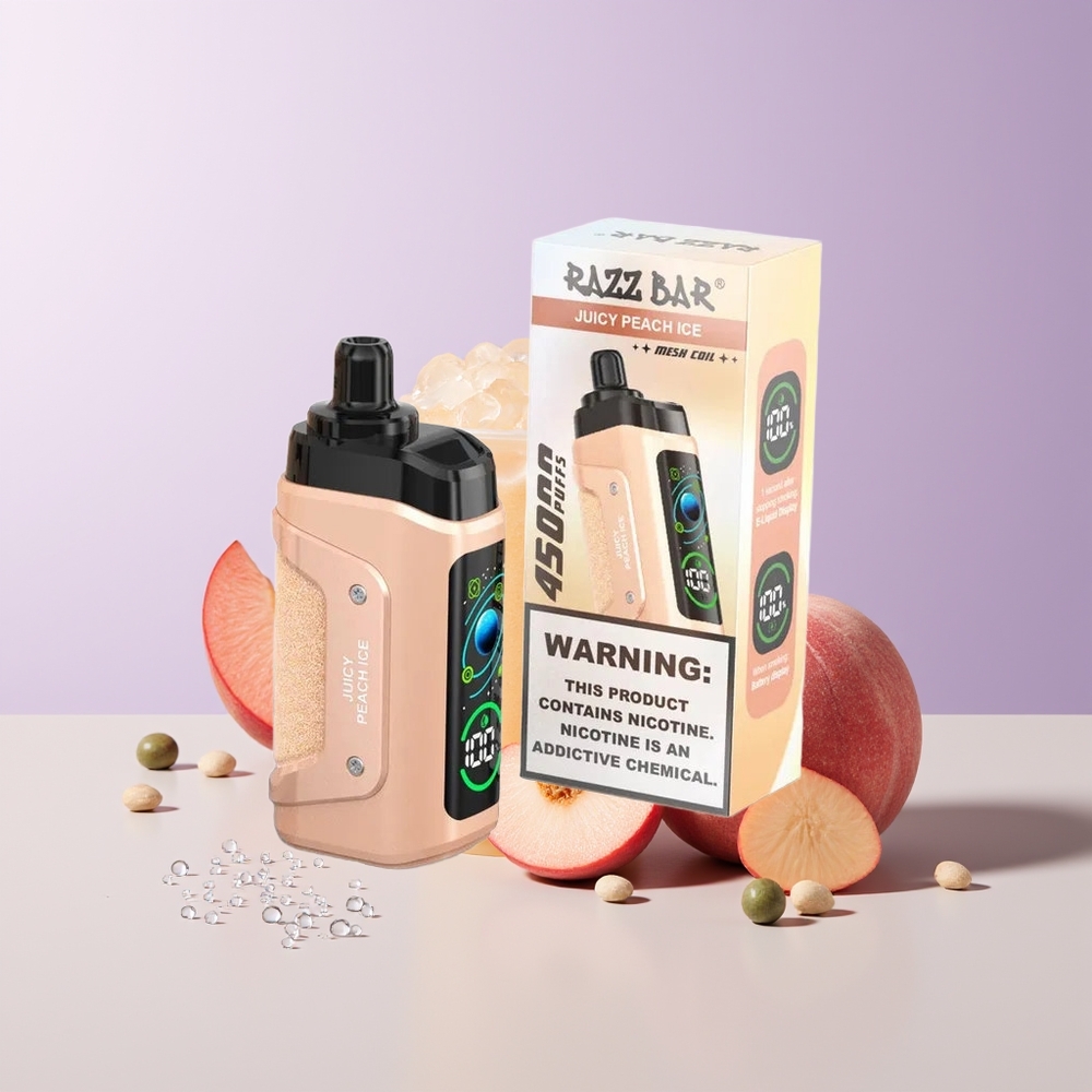 Razz Bar 45000 Bocados Vape Desechable Melocotón Jugoso Helado Chile Por Mayor