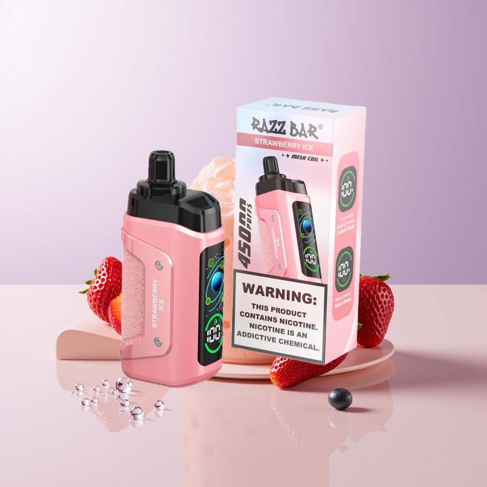 Razz Bar 45000 Bocanadas Fresa Hielo Recargable Chile Por Mayor
