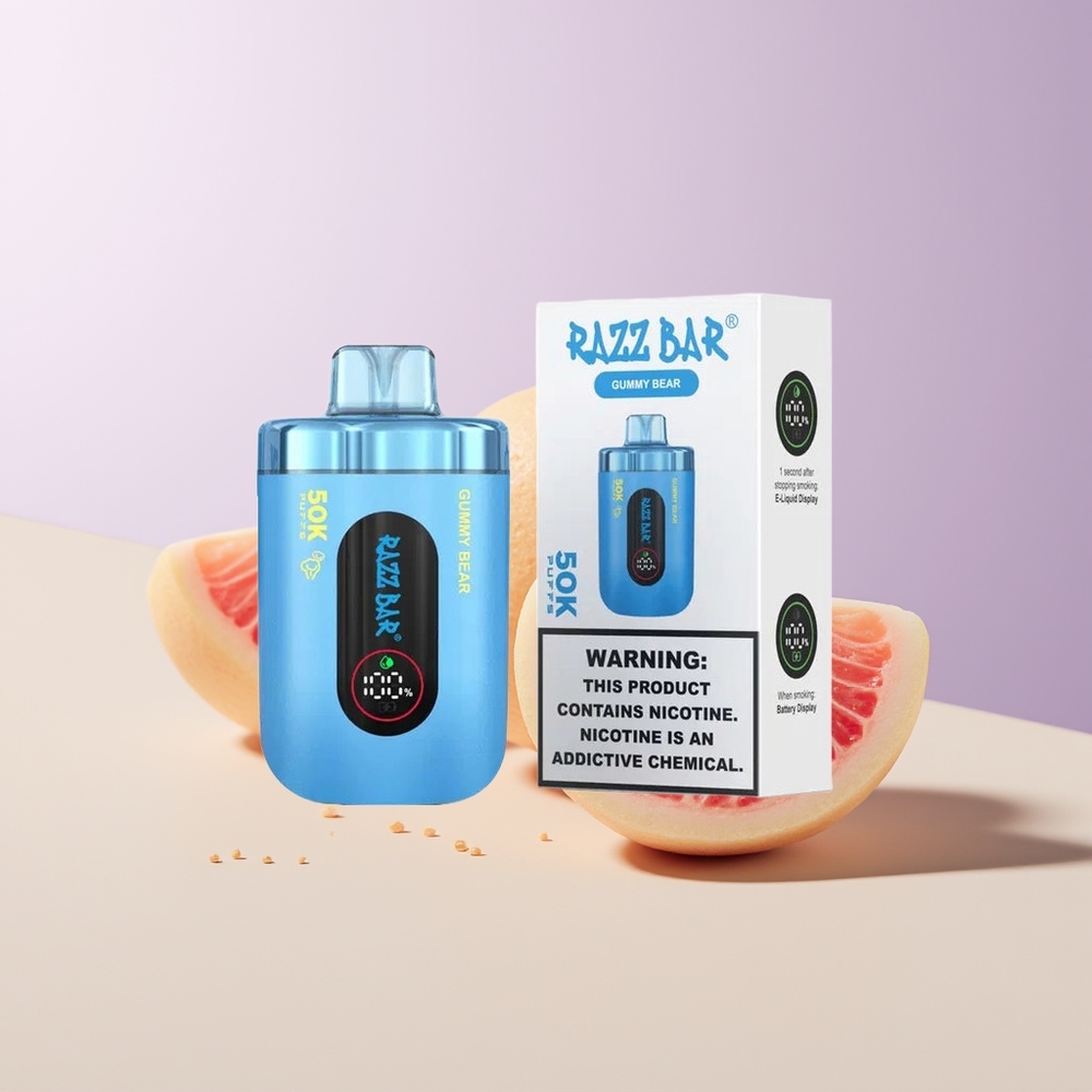 Razz Bar 50K Chicle de Oso Vape Desechable Tipo-C Recargable Chile Por Mayor