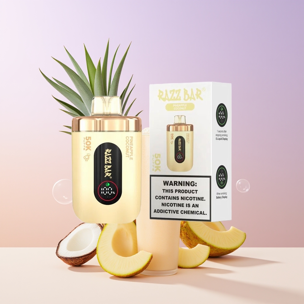 Razz Bar 50K Puffs Piña Coco 2% Nicotina Chile Por Mayor