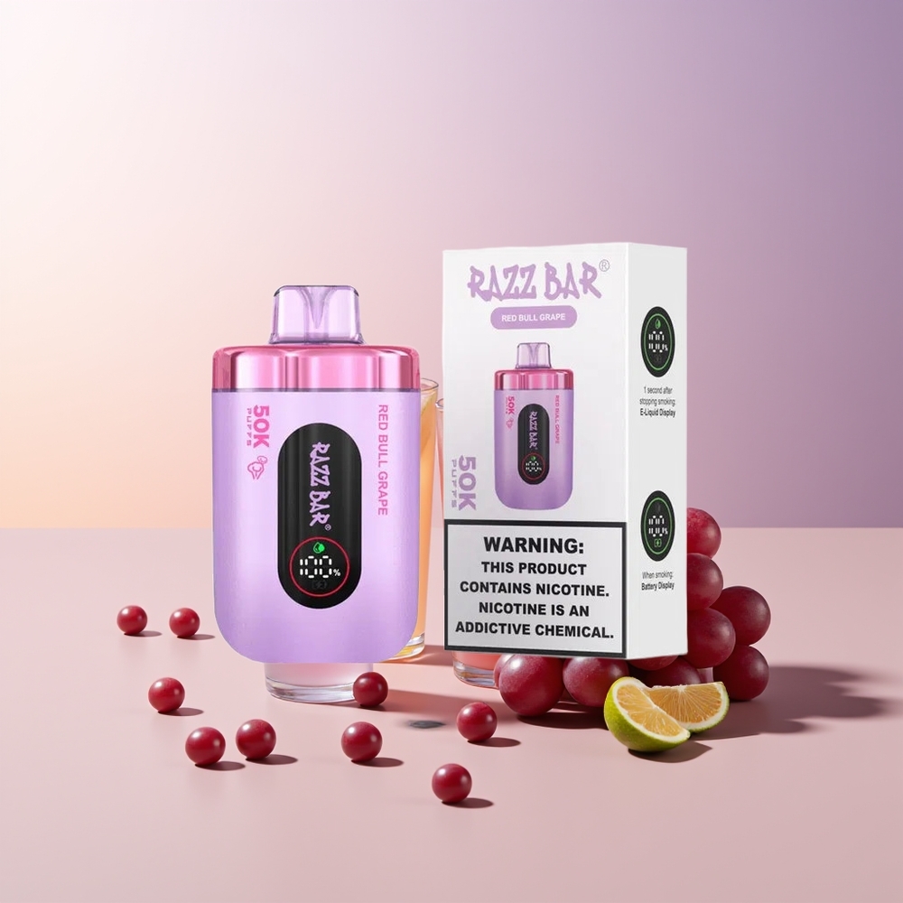 Razz Bar 50K Puffs Vape Toronja Uva 1.0 Ohm Chile Por Mayor