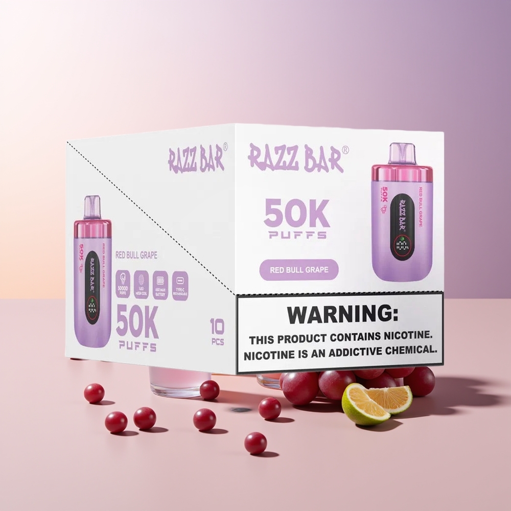 Razz Bar 50K Puffs Vape Toronja Uva 1.0 Ohm Chile Por Mayor