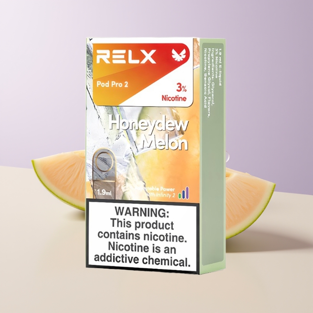 RELX Pod Pro 2 600 Bocanadas Melón Miel Dispositivo de Vapeo Chile Por Mayor