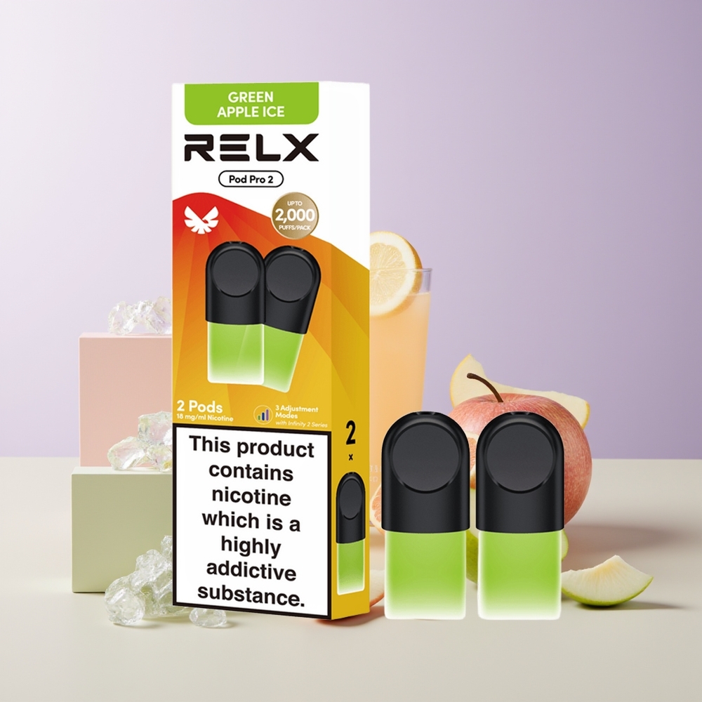 RELX Pod Pro 2 600 Manzana Verde Hielo 1.9ml Chile Por Mayor