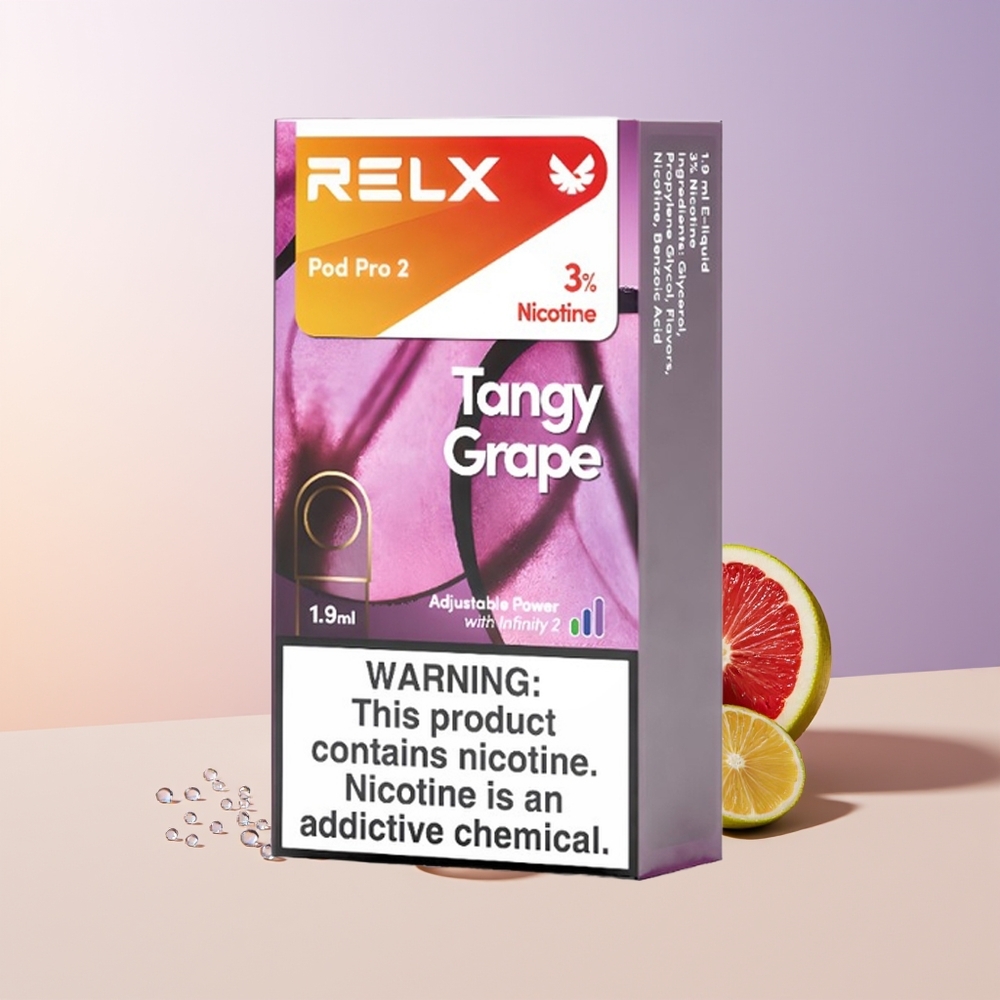 RELX Pod Pro 2 600 Uvas Ácidas 3 Ajustes de Voltaje Chile Por Mayor