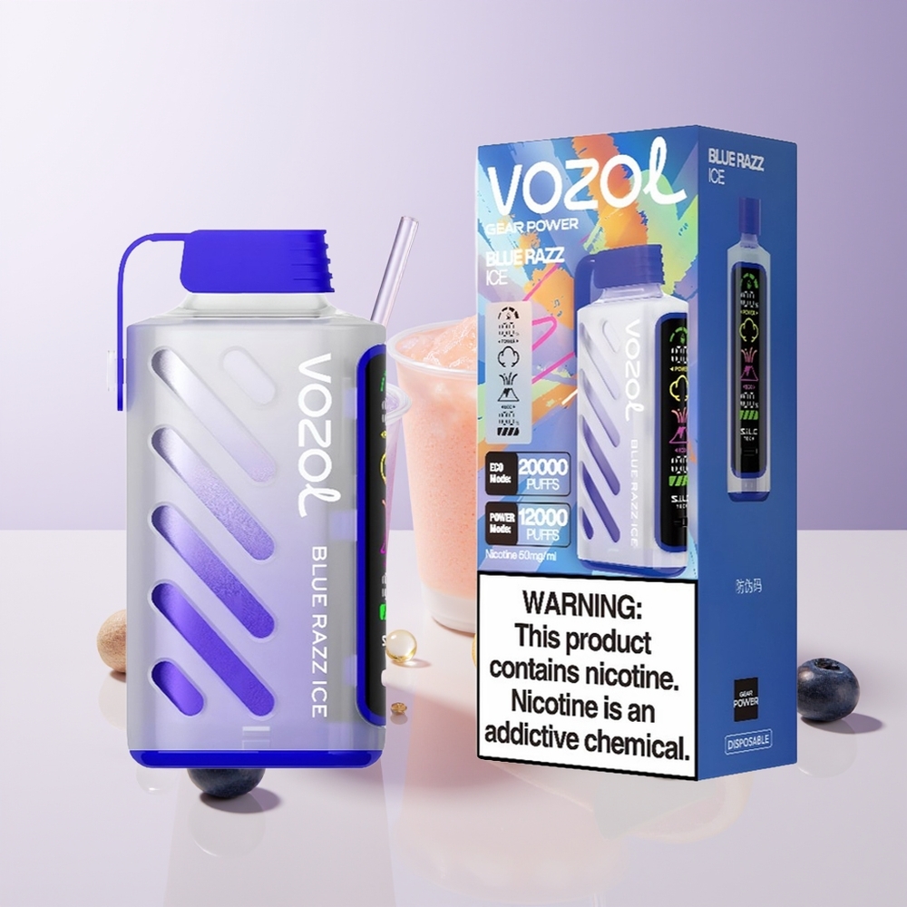 VOZOL Gear Power 20000 Puffs Vape Arándano Azul Hielo Pantalla Completa Chile Por Mayor
