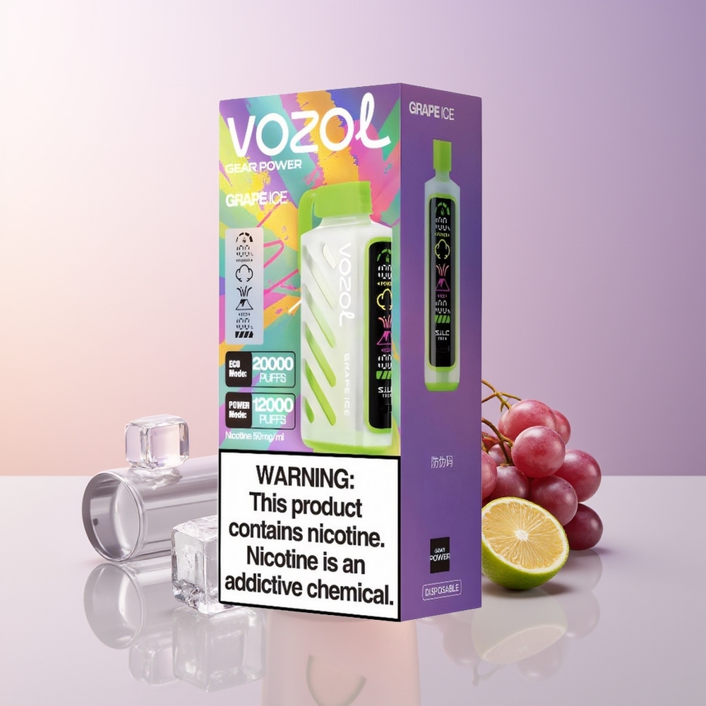 VOZOL Gear Power 20000 Puffs Vape Hielo Uva Dual Mesh Coil Chile Por Mayor