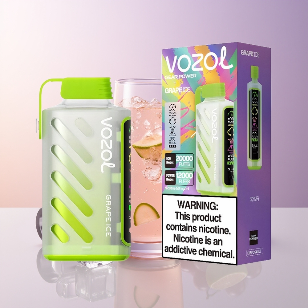 VOZOL Gear Power 20000 Puffs Vape Hielo Uva Dual Mesh Coil Chile Por Mayor