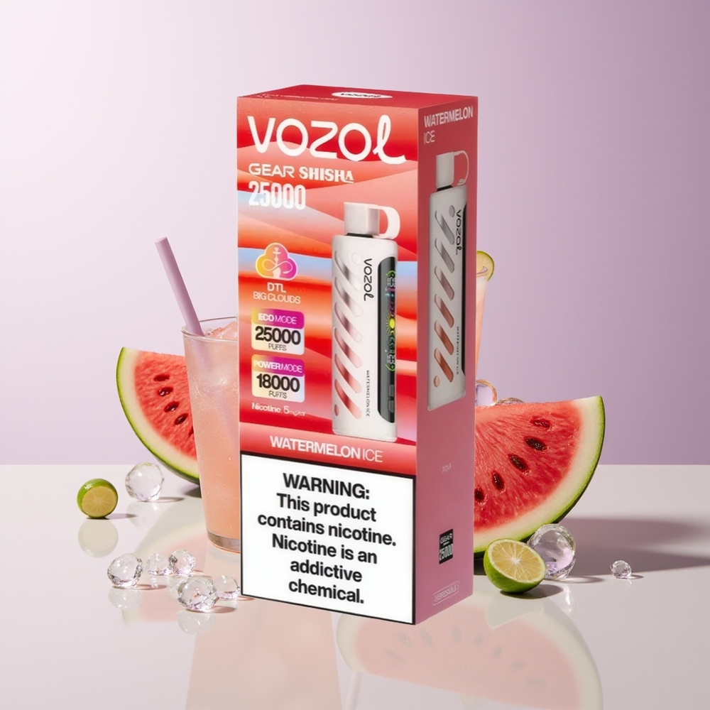 VOZOL Gear Shisha 25000 Bocados Sandía Helada Dual Mesh Chile Por Mayor