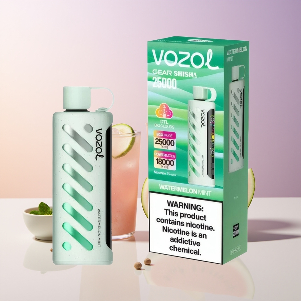 VOZOL Gear Shisha 25000 Bocados Sandía Menta Dual Mesh Chile Por Mayor