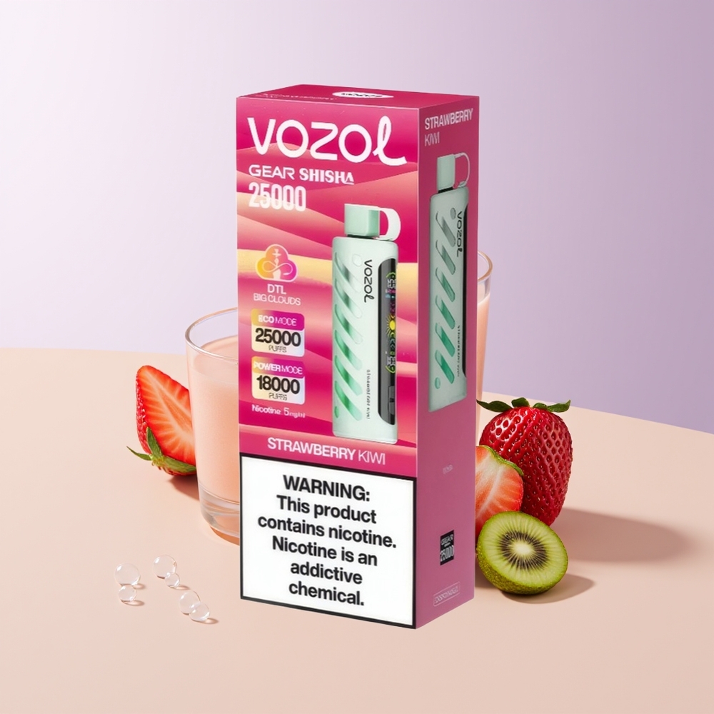 VOZOL Gear Shisha 25000 Puffs Fresa Kiwi S.i.L.C Tech Chile Por Mayor