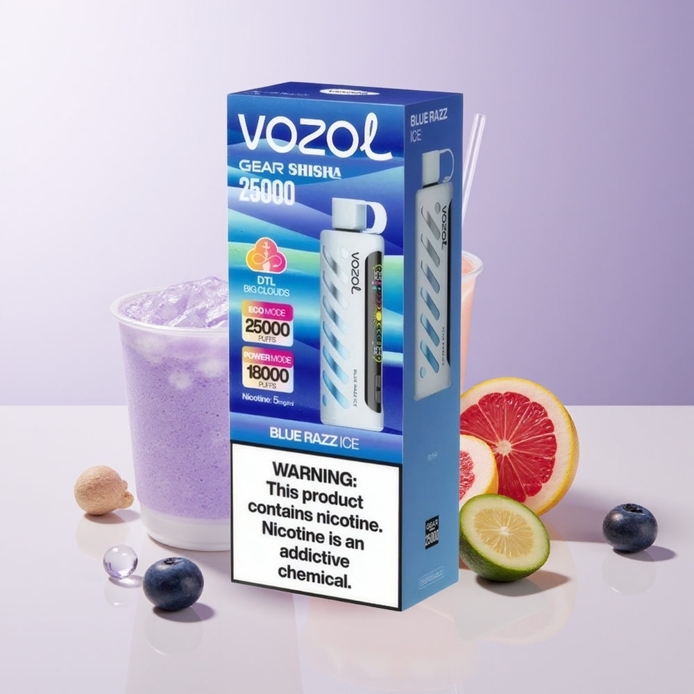 VOZOL Gear Shisha 25000 Puffs Menta Azul Helada Chile Por Mayor