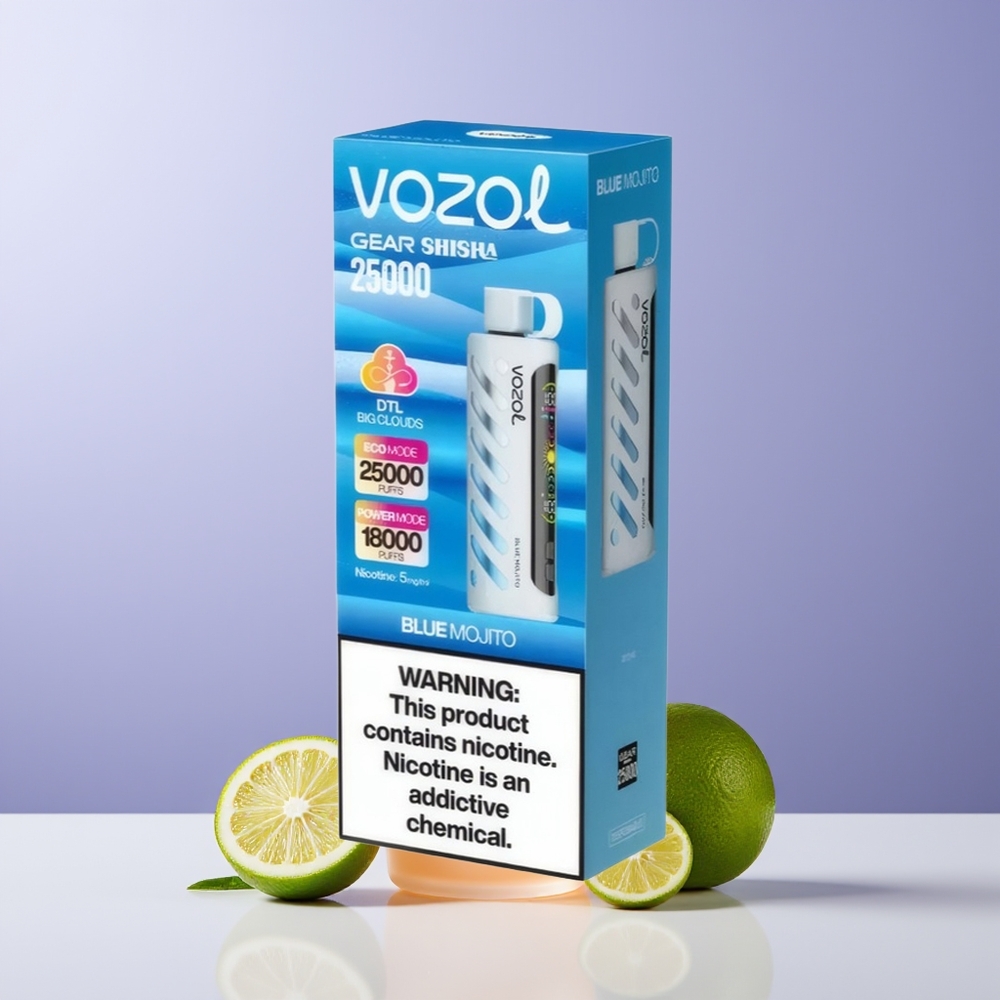 VOZOL Gear Shisha 25000 Puffs Mojito Azul Dual Mesh Chile Por Mayor